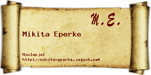 Mikita Eperke névjegykártya